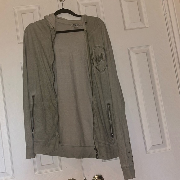 Parasuco men’s distressed zipper luxury studded hoodie  Sz XL - Picture 4 of 16